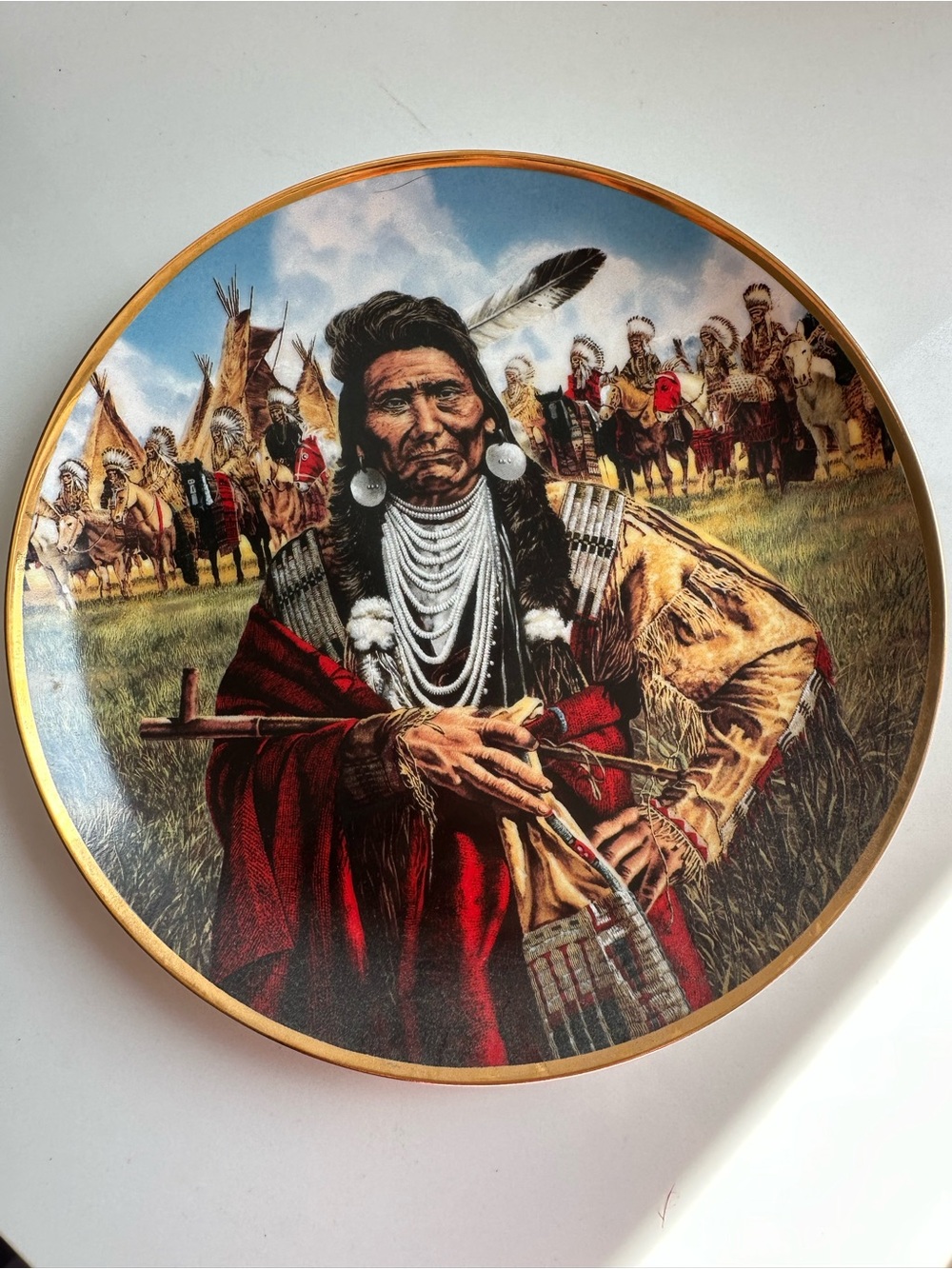 Franklin Mint Chief Joseph Paul Calle Fine Porcelain Plate